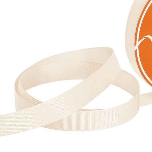 Jumbo Bulk Ribbon Grosgrain Plain Ivory (25mmx100yd)
