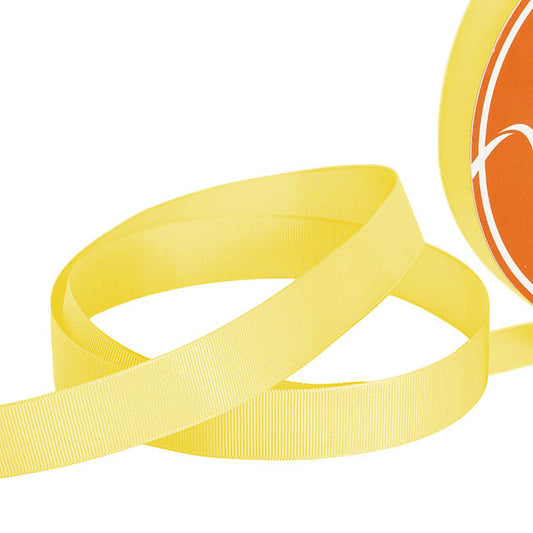 Jumbo Bulk Ribbon Grosgrain Plain Lemon (25mmx100yd)