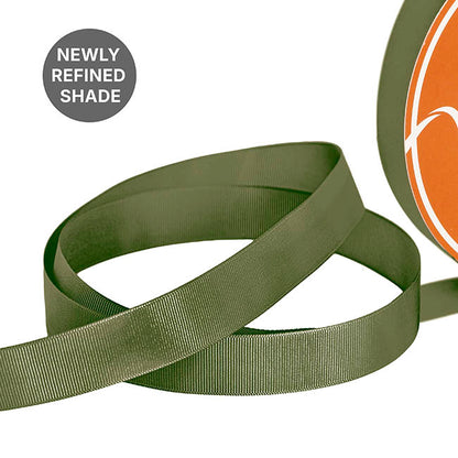 Jumbo Bulk Ribbon Grosgrain Plain Moss (25mmx100yd)