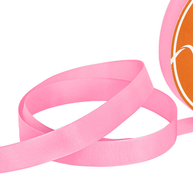 Jumbo Bulk Ribbon Grosgrain Plain Medium Pink (25mmx100yd)