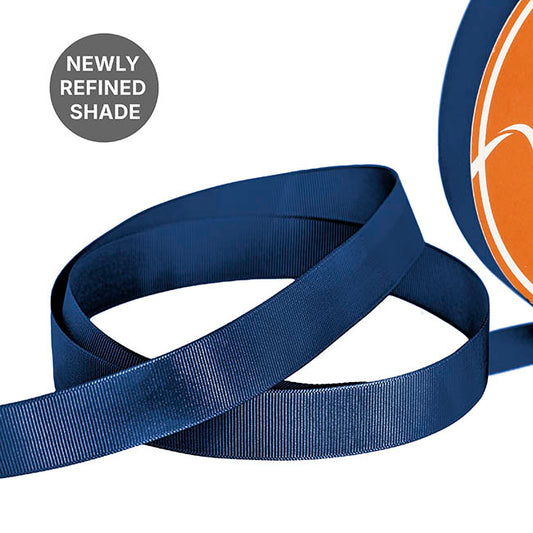 Jumbo Bulk Ribbon Grosgrain Plain Navy (25mmx100yd)
