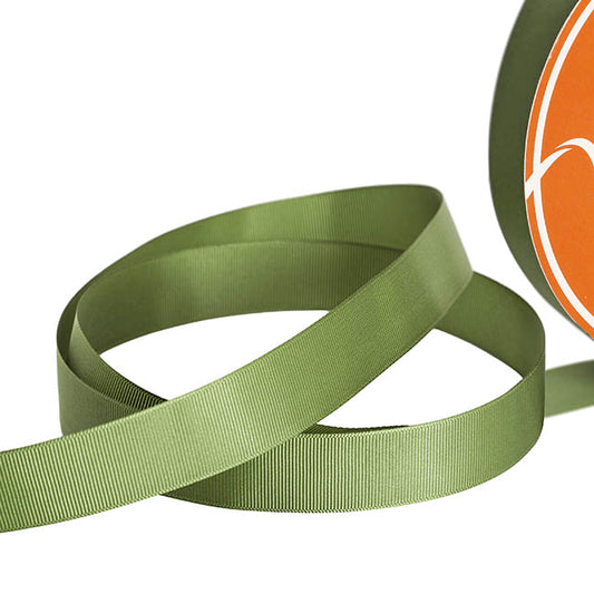 Jumbo Bulk Ribbon Grosgrain Plain Olive (25mmx100yd)