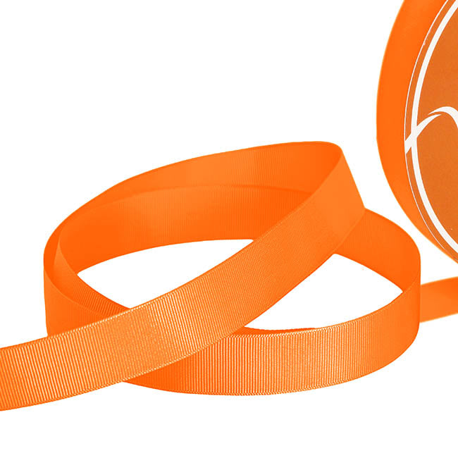 Jumbo Bulk Ribbon Grosgrain Plain Orange (25mmx100yd)
