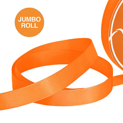 Jumbo Bulk Ribbon Grosgrain Plain Orange (25mmx100yd)