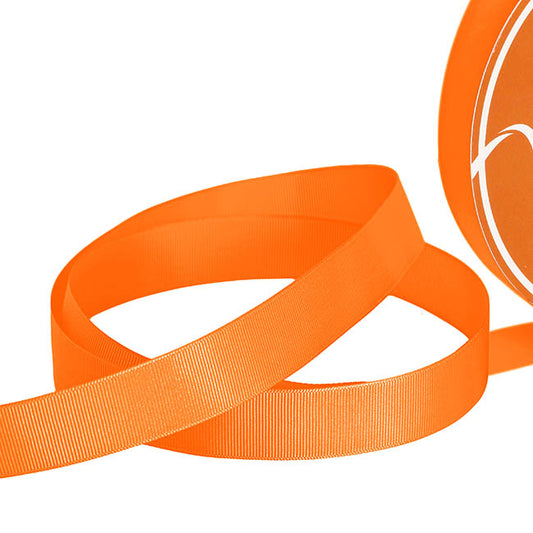 Jumbo Bulk Ribbon Grosgrain Plain Orange (25mmx100yd)
