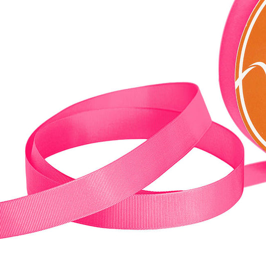 Jumbo Bulk Ribbon Grosgrain Plain Deep Pink (25mmx100yd)