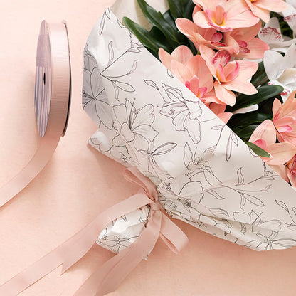 Jumbo Bulk Ribbon Grosgrain Plain Rose Gold (25mmx100m)