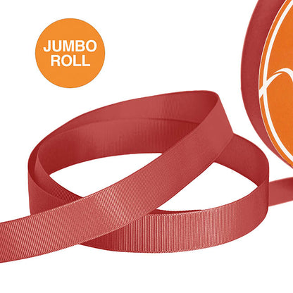 Jumbo Bulk Ribbon Grosgrain Plain Sienna Blaze (25mmx100yd)