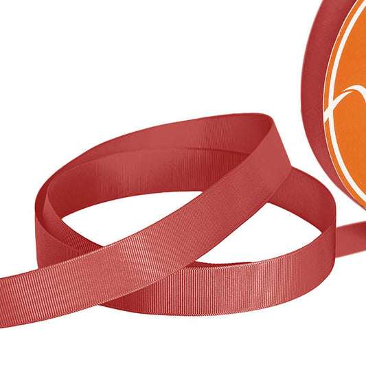 Jumbo Bulk Ribbon Grosgrain Plain Sienna Blaze (25mmx100yd)