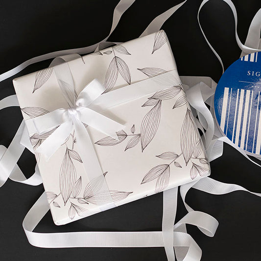 Jumbo Bulk Ribbon Grosgrain Plain White (25mmx100m)