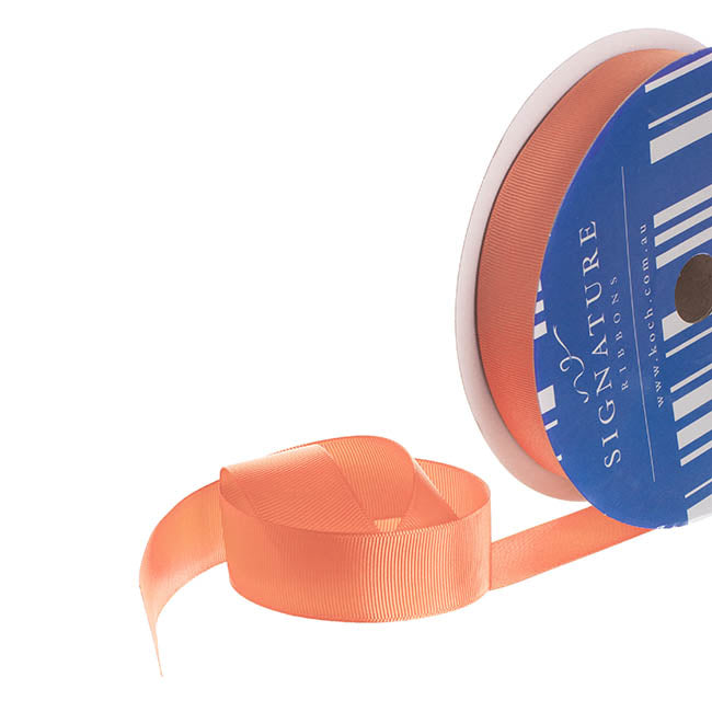 Bulk Grosgrain Ribbon Plain Peach (25mmx50m)