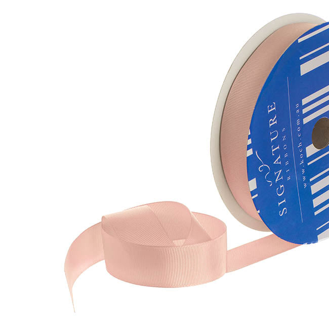 Bulk Grosgrain Ribbon Plain Rose Gold (25mmx50m)