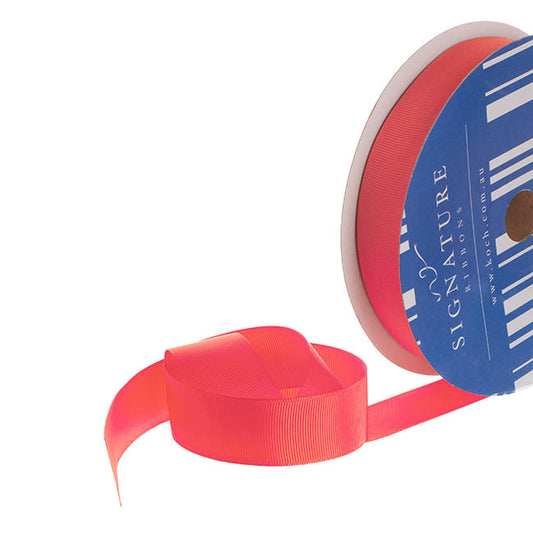 Bulk Grosgrain Ribbon Plain Watermelon (25mmx50m)