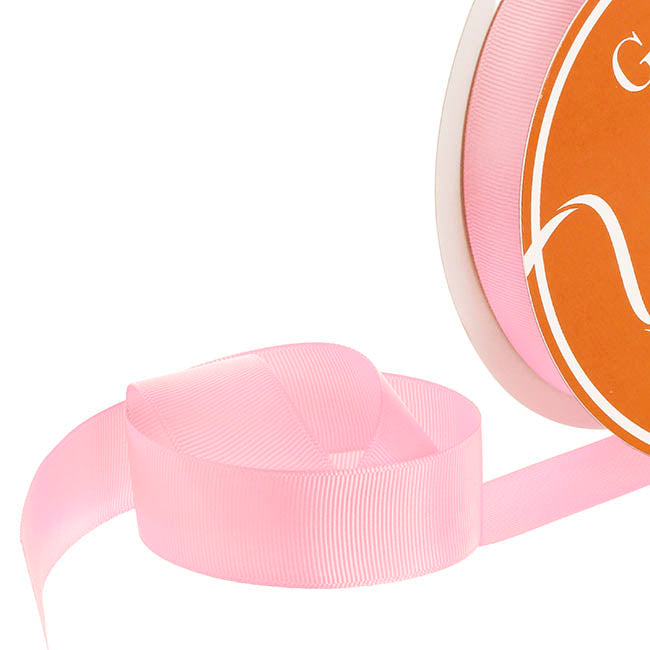 Ribbon Plain Grosgrain Baby Pink (25mmx30m)