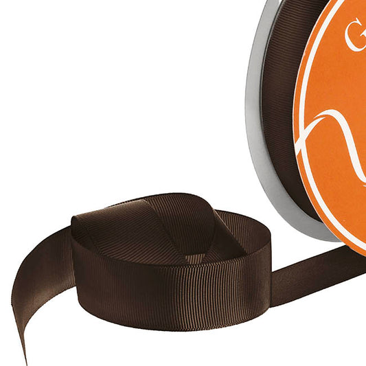 Ribbon Plain Grosgrain Chocolate (25mmx30m)