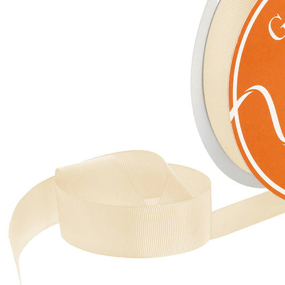 Ribbon Plain Grosgrain Ivory (25mmx30m)
