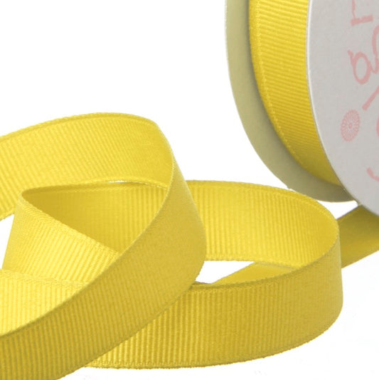 Ribbon Plain Grosgrain Lemon (25mmx20m)