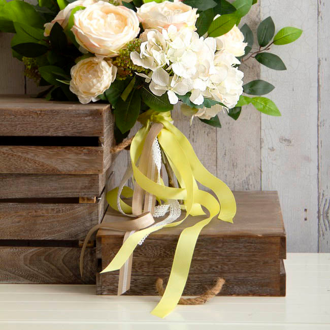 Ribbon Plain Grosgrain Lemon (25mmx20m)