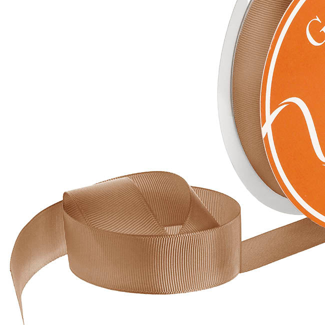Ribbon Plain Grosgrain Latte (25mmx30m)