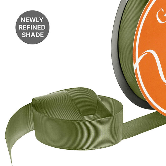 Ribbon Plain Grosgrain Moss Green (25mmx30m)
