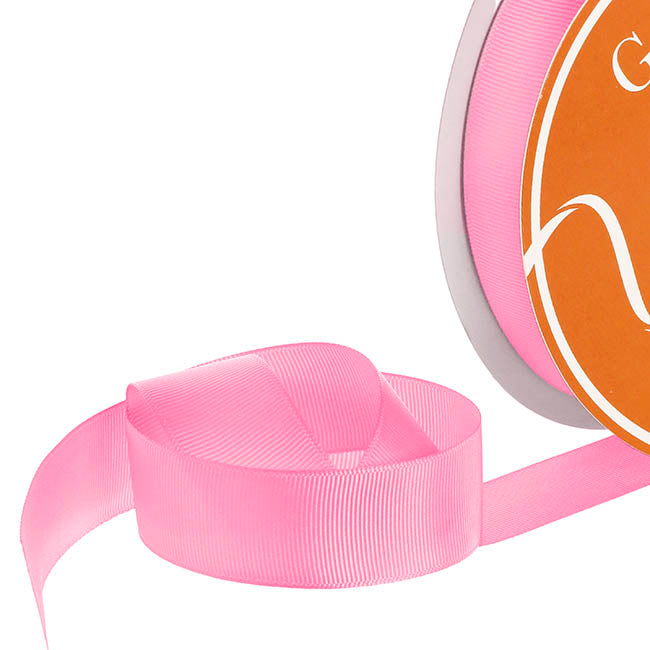 Ribbon Plain Grosgrain Medium Pink (25mmx30m)