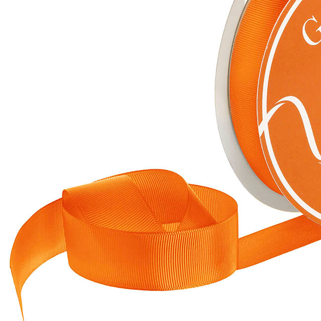 Ribbon Plain Grosgrain Orange (25mmx30m)