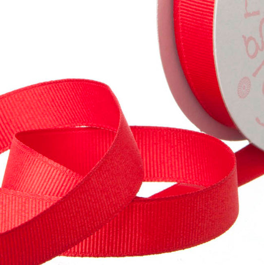Ribbon Plain Grosgrain Red (25mmx20m)
