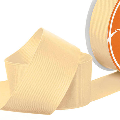 Ribbon Plain Grosgrain Butter Neutral (38mmx30m)