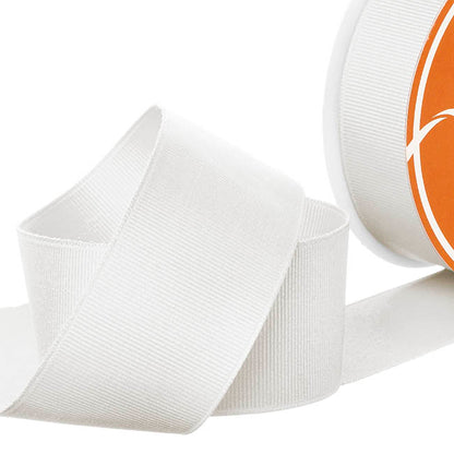 Ribbon Plain Grosgrain White (38mmx30m)