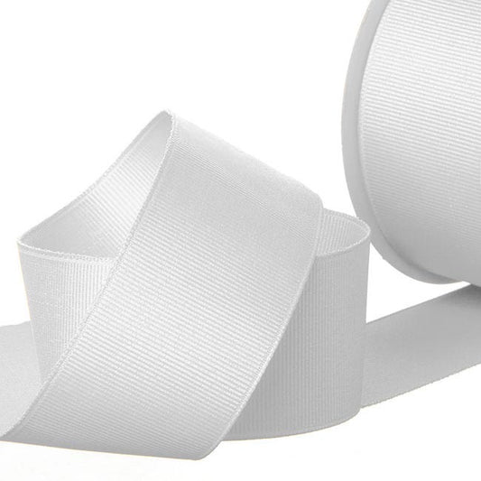 Ribbon Plain Grosgrain White (38mmx20m)