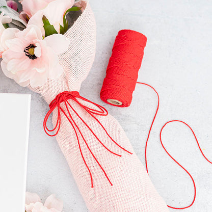 Cotton Twine 12ply 1.2mm X 100m Red