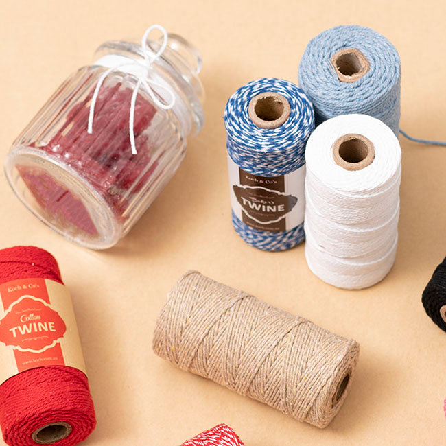 Cotton Twine 12ply 1.2mm X 100m White