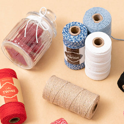 Cotton Twine 12ply 1.2mm X 100m White