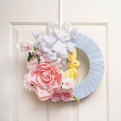 Ribbon Grosgrain Pastel Delight on White (25mmx25m)