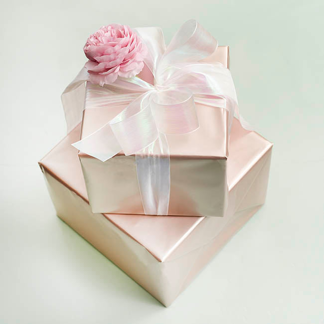Ribbon Taffeta Iridescent Metallic White (38mmx25m)