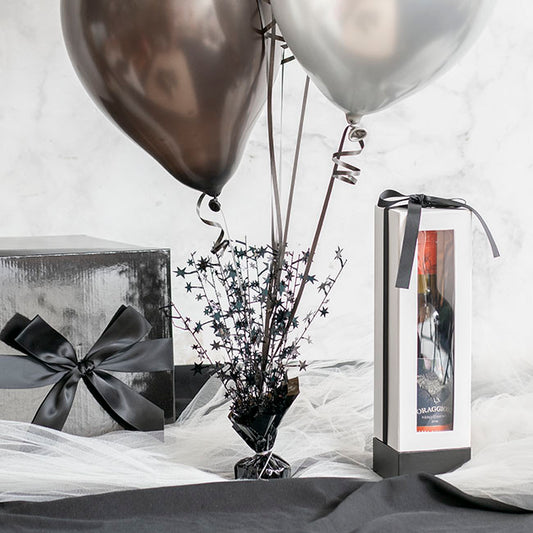 Balloon Weight Bursting Star Black (30cmH)