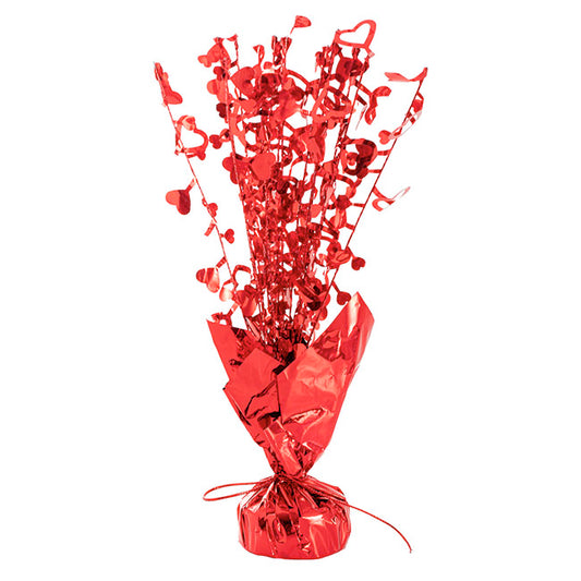 Balloon Weight Bursting Hearts Red (30cmH)