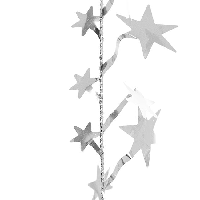 Balloon Weight Bursting Star Happy Bday Silver (35cmH)