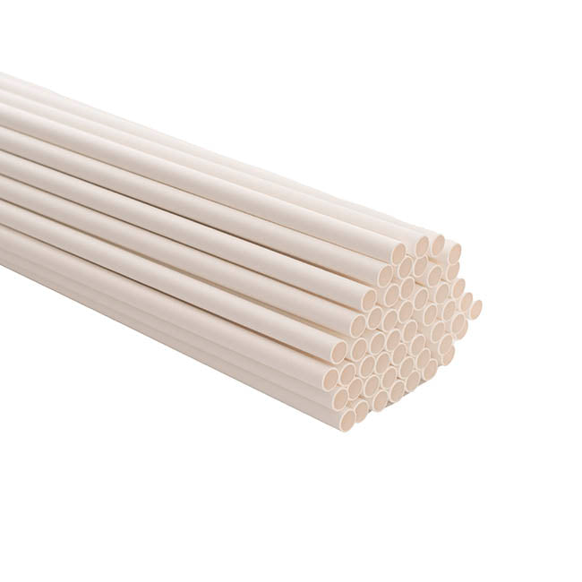 Paper Balloon Sticks Pack 50 White (40cmH)
