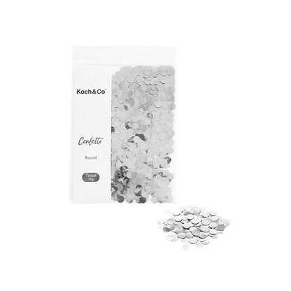 Confetti Round Shape 15g Bag (1cmD) Silver