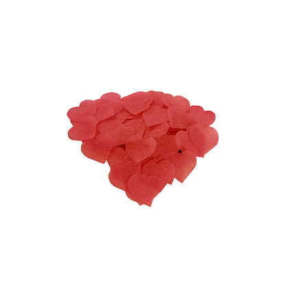 Confetti Heart Shape Tissue 25g Bag (2.5cmD) Red