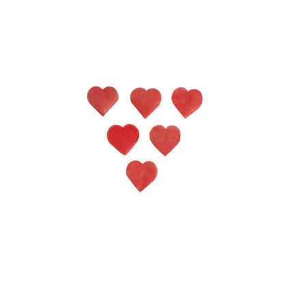 Confetti Heart Shape Tissue 25g Bag (2.5cmD) Red