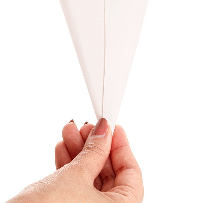 Wedding Confetti Cone Lace Pattern Pack 20 White (14cmH)