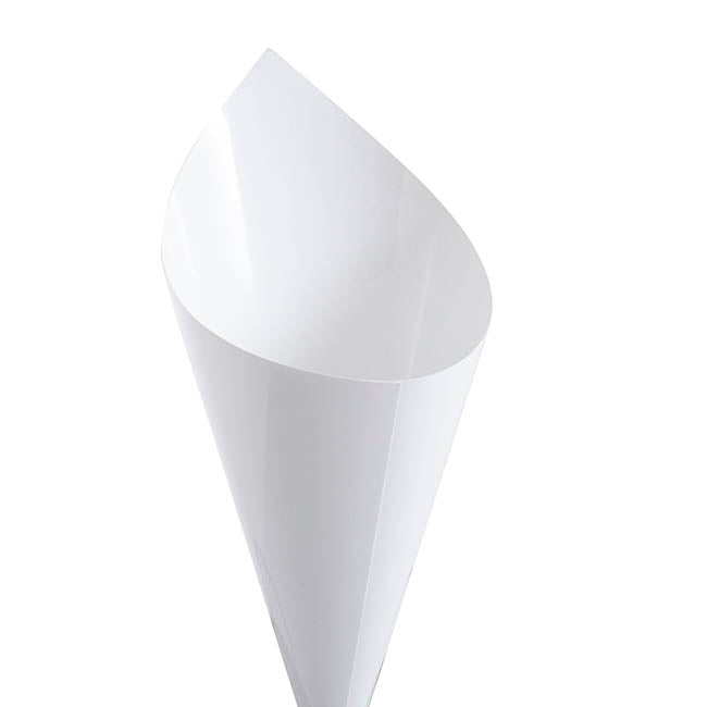 Paper Snack & Confetti Cone Pack 20 White (18.5x16.5cm)