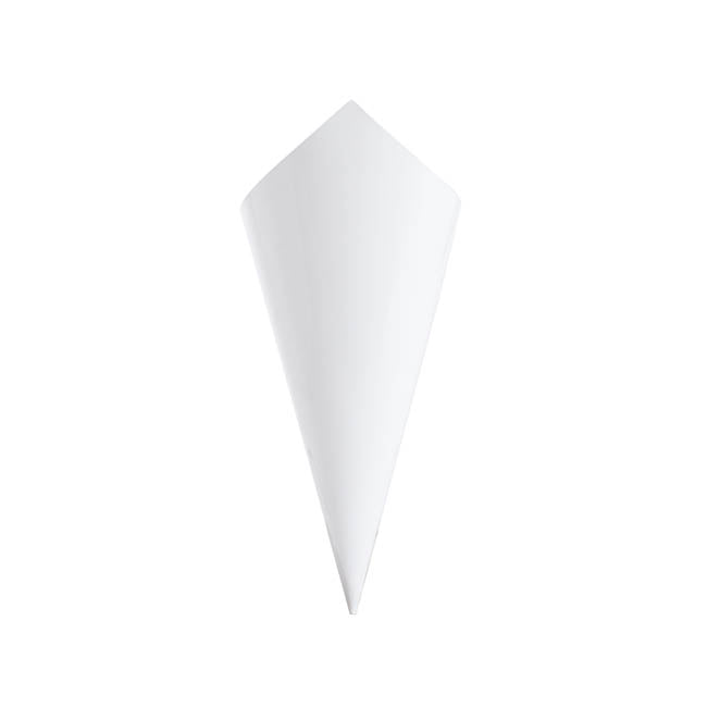 Paper Snack & Confetti Cone Pack 20 White (18.5x16.5cm)
