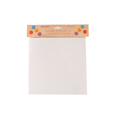 Paper Snack & Confetti Cone Pack 20 White (18.5x16.5cm)