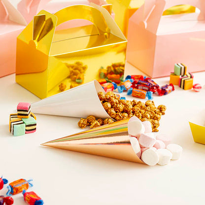 Paper Snack & Confetti Cone Pack 20 White (18.5x16.5cm)