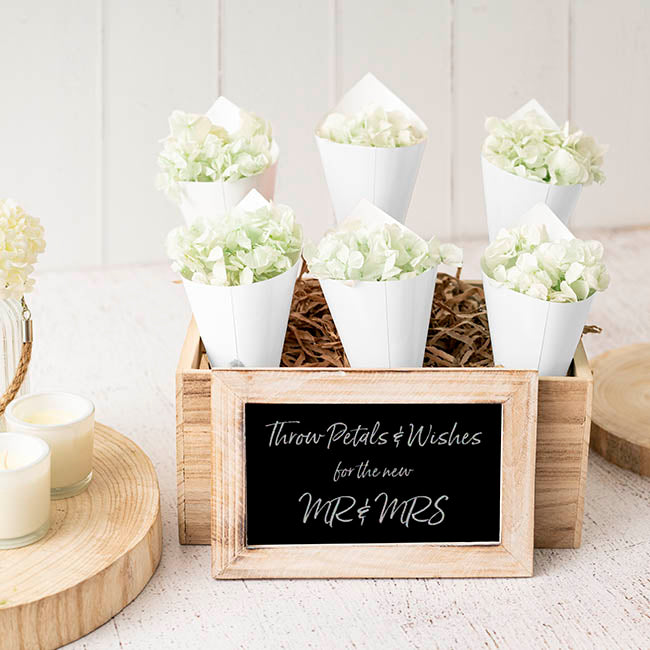 Paper Snack & Confetti Cone Pack 20 White (18.5x16.5cm)