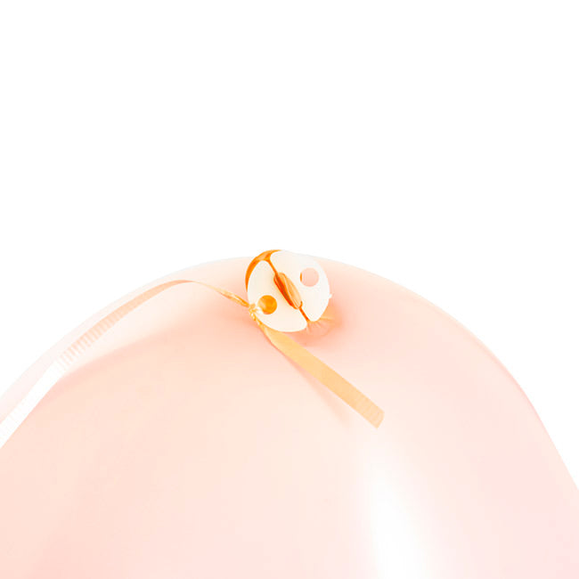 Pre Cut Balloon Ribbon with Clip Pk25 Peach (1.5m)