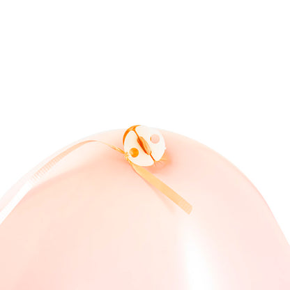Pre Cut Balloon Ribbon with Clip Pk25 Peach (1.5m)